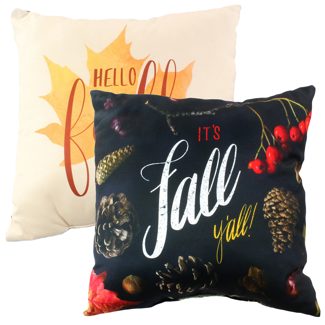 Hello Fall / It's Fall Y'all Double Sided Pillow