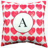 Heart Pattern Monogram Decorative Pillow