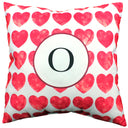 Heart Pattern Monogram Decorative Pillow