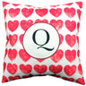 Heart Pattern Monogram Decorative Pillow