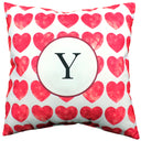 Heart Pattern Monogram Decorative Pillow