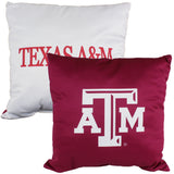Texas A&M Aggies 2 Sided Decorative Pillow, 16" x 16", Made in the USA