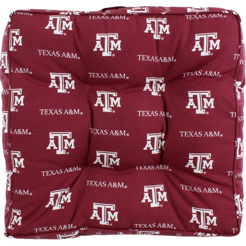 Texas A&M Aggies Floor Pillow or Pet Bed, 24" x 24" Square