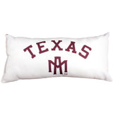Texas A&M Aggies 2 Sided Bolster Travel Pillow, 16" x 8", Made in the USA