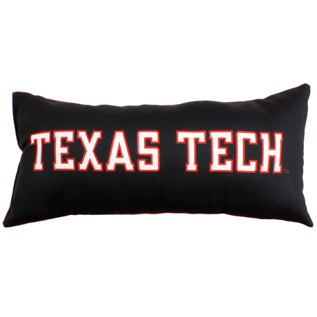 Texas Tech Red Raiders 2 Sided Bolster Travel Pillow, 16" x 6", Made in the USA