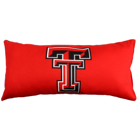 Texas Tech Red Raiders 2 Sided Bolster Travel Pillow, 16" x 6", Made in the USA