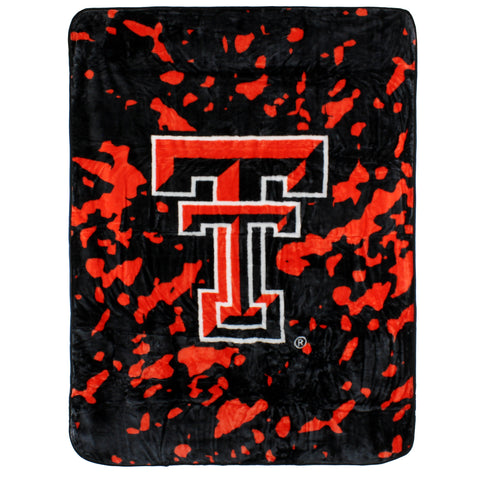 Texas Tech Red Raiders Plush Throw Blanket, Bedspread, 86" x 63"