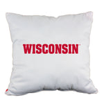 Wisconsin Badgers 2 Sided Decorative Pillow, 16" x 16", Made in the USA