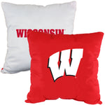 Wisconsin Badgers 2 Sided Decorative Pillow, 16" x 16", Made in the USA