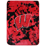 Wisconsin Badgers Plush Throw Blanket, Bedspread, 86" x 63"