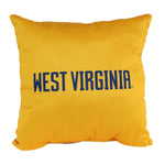 West Virginia Mountaineers 2 Sided Decorative Pillow, 16" x 16", Made in the USA