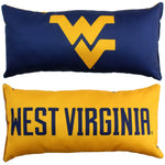 West Virginia Mountaineers 2 Sided Bolster Travel Pillow, 16" x 8", Made in the USA