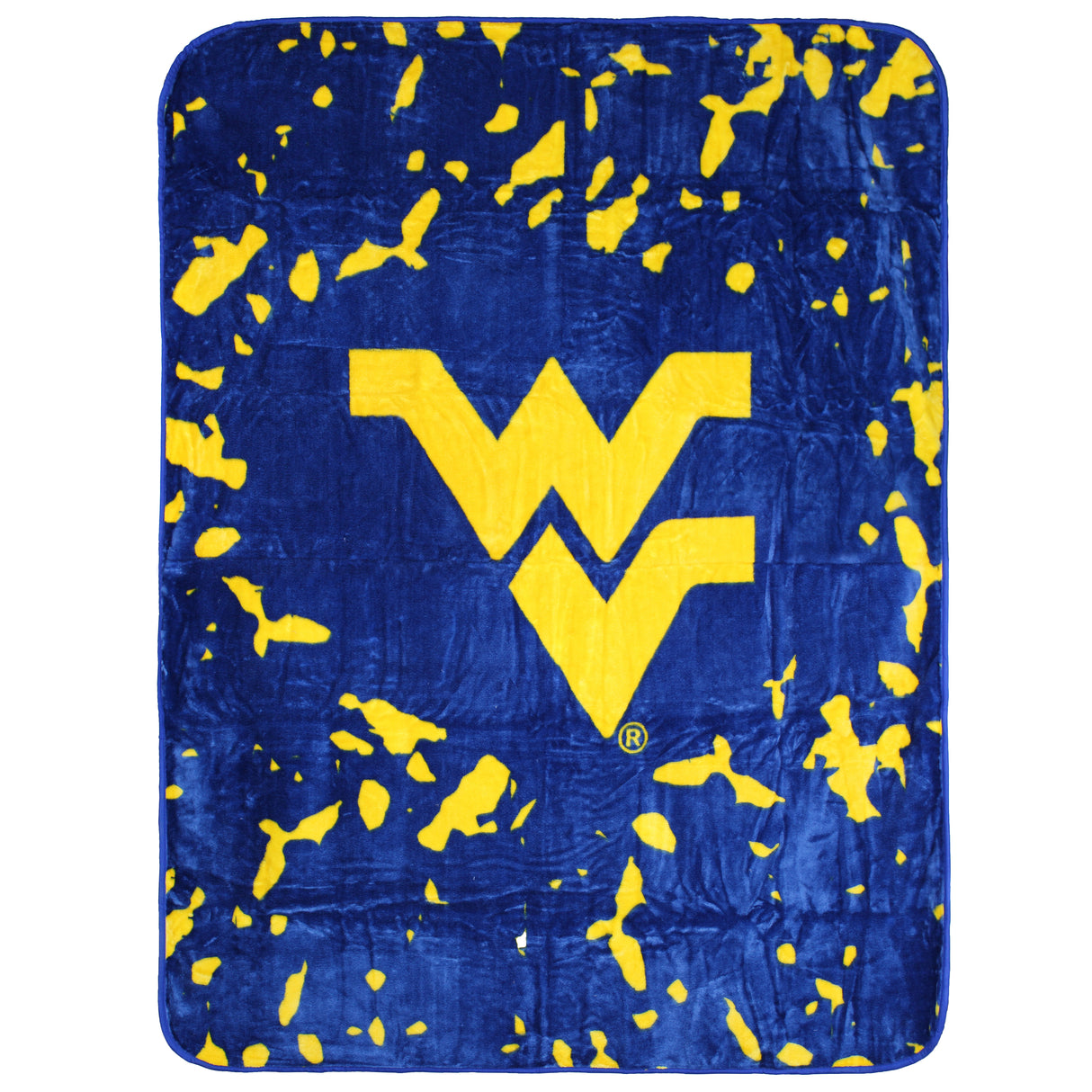 West Virginia Mountaineers Plush Throw Blanket, Bedspread, 86" x 63"